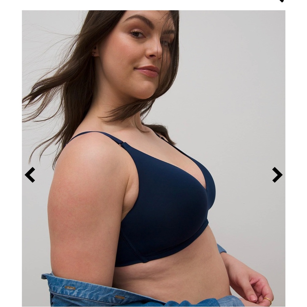Soma VANISHING 360 Perfect Coverage Wireless Bra 36DD navy